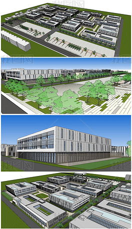 工业产业创意园规划与建筑设计模型