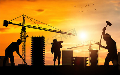 凝固的诗篇 工地摄影中的建筑交响